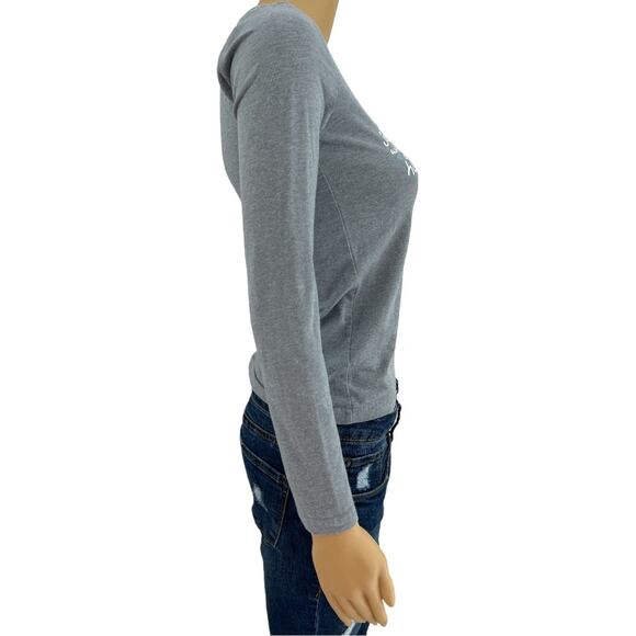 Faded Glory XS Gray I just Want A Hug Porcupine Baby Tee Shirt Long Sleeve - Picture 3 of 8